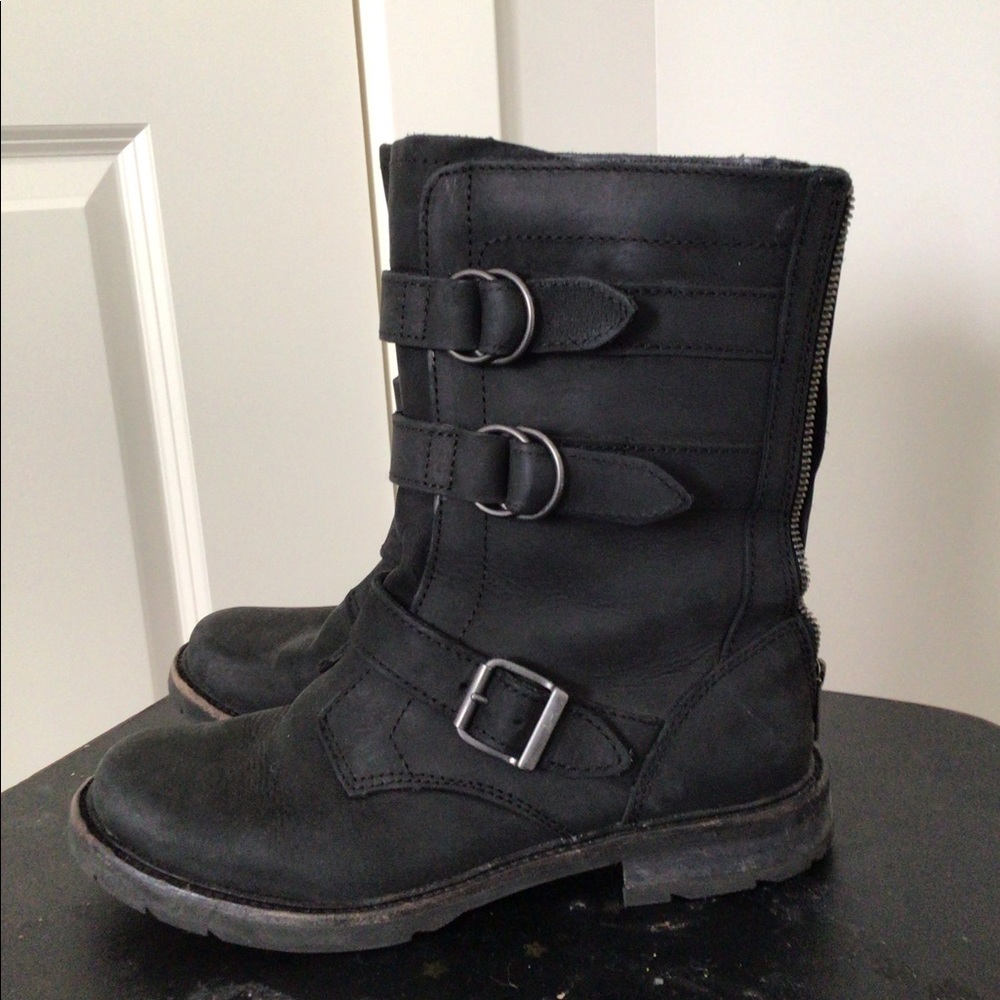 Black Moto Boots